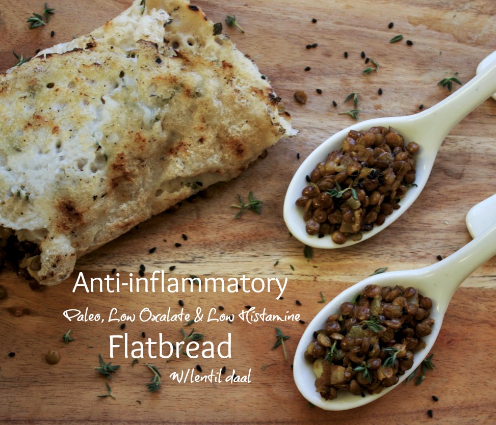 Gluten free anti-inflammatory flatbread (low oxalate, low histamine, paleo)
